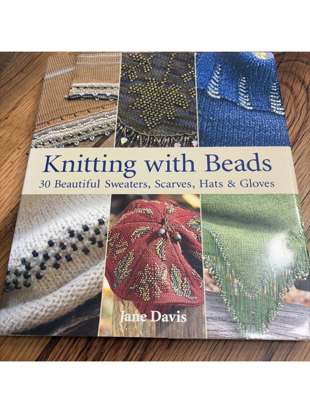 Vtg Rare Knitting with Beads Hardcover 2003 by Jane Davis